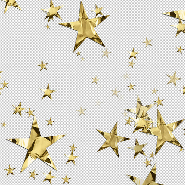 Stars Gold Foil - Stars Confetti 12 PNG Transparent Images - Instant Download Digital Clip art