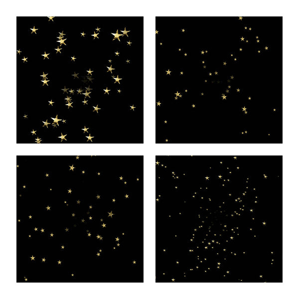 Stars Gold Foil - Stars Confetti 12 PNG Transparent Images - Instant Download Digital Clip art