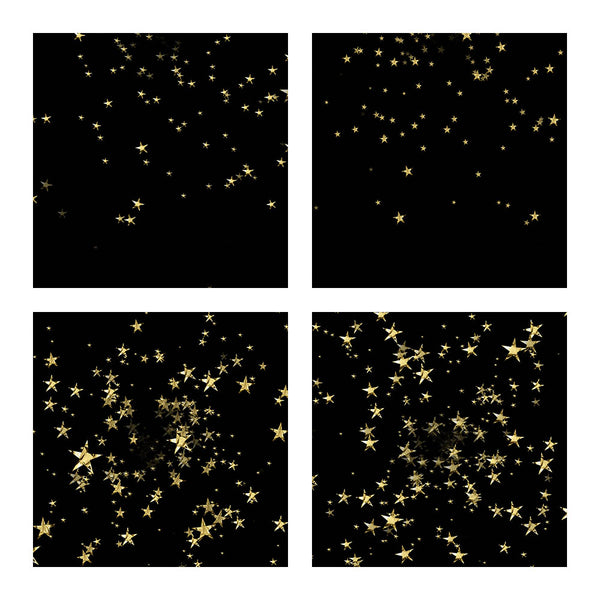 Stars Gold Foil - Stars Confetti 12 PNG Transparent Images - Instant Download Digital Clip art