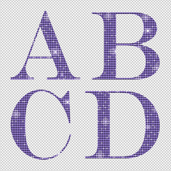 Letters Alphabet Diamonds Capital Letters 01 Purple - These are Clip Art NOT Font - 26 PNG Transparent Images - Instant Download Digital Clip art