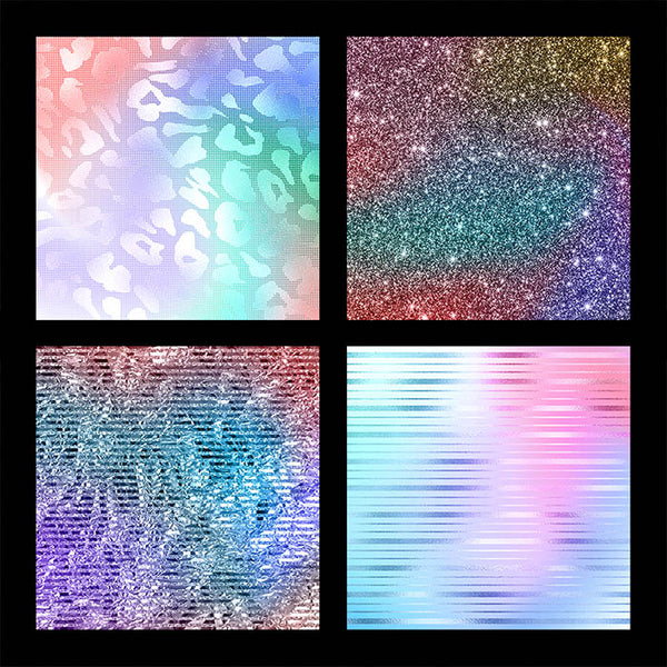 Luxury Iridescent Backgrounds 3 Foil Metallic Backgrounds - 14 High Resolution Images - Instant Download Digital Clip art
