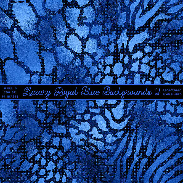 Luxury Royal Blue 02 Glitter Backgrounds - 14 High Resolution Images - Instant Download Digital Clip art