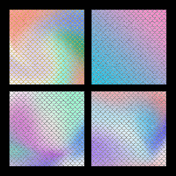 Mermaid Stars Backgrounds - 10 High Resolution Images - Instant Download Digital Clip art