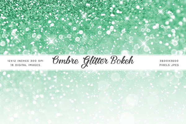 Ombre Glitter Bokeh 18 Backgrounds - Instant Download Digital Clipart for Invitations Cards Party design Backdrop Scrapbooking Kids Crafts