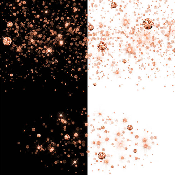 Orange Round Glitter Dust & Diamonds 01 - sparkly 8 PNG Transparent Overlays High Resolution - Instant Download Digital Clip art