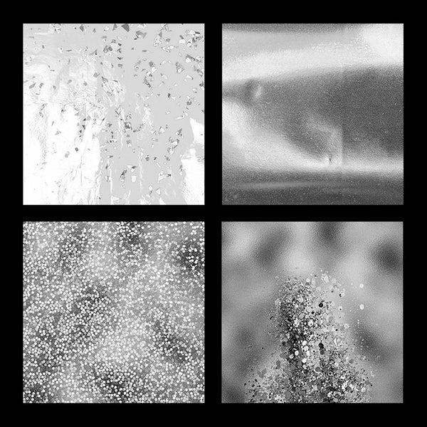 Silver Foil And Glitter 1 Backgrounds - 12 JPG Images - Instant Download Digital Clip art