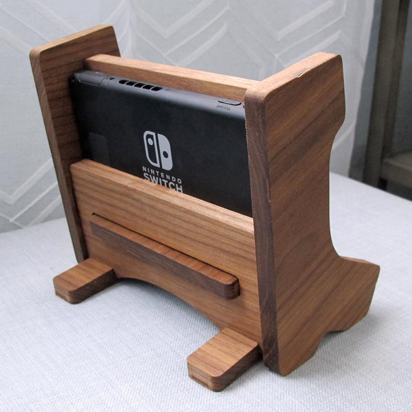 Nintendo Switch Arcade Bartop design Stand Handmade in USA Solid Hardwood, Gift for kids, Retro Video Game Decor, Walnut Cherry