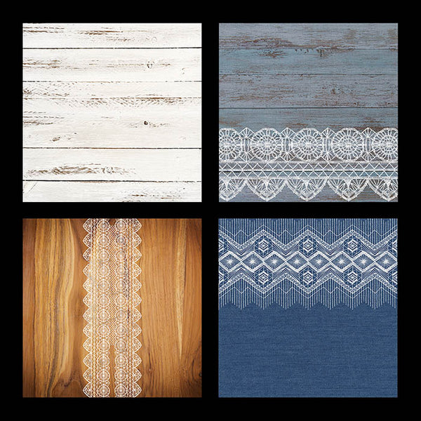 Rustic Wood & Lace 1 - 12 High Resolution Images - Instant Download Digital Clip art