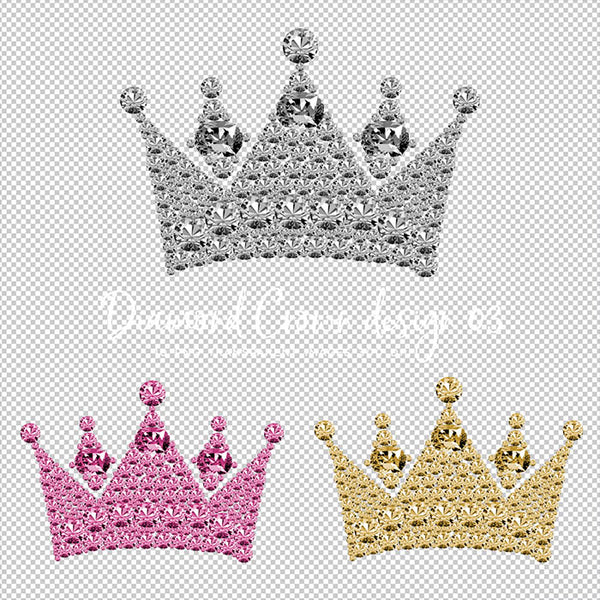 Diamond Crown design 03 - 10 PNG Transparent Images High Resolution - Instant Download Digital Clipart
