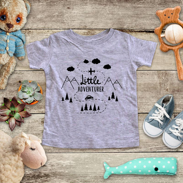 Little Adventurer - boho camping mountains kids shirt - Infant & Toddler Super Soft Fine Jersey Shirt