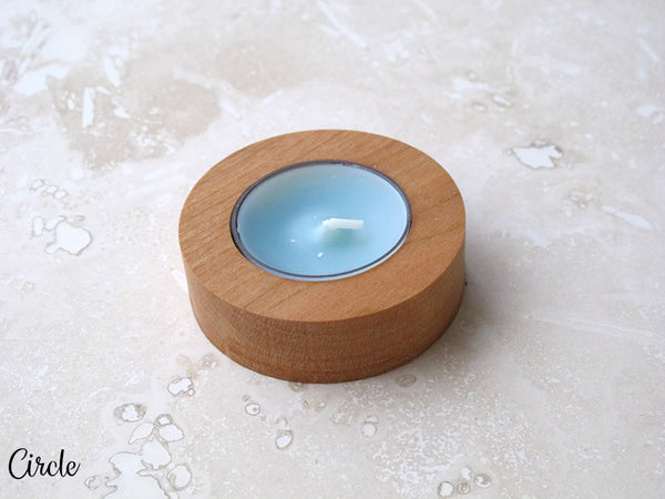 Tea Light Candle Holders Home decor Set of 3 Natural Solid Hardwood candle holder wedding bridal shower birthday gift