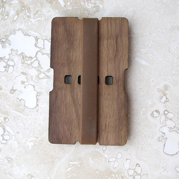 Walnut or Cherry Wood Wallet 1-Piece Credit Card and/or Business Card Holder, Minimalist wallet boyfriend husband gift