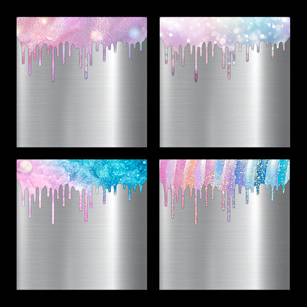 Brushed Metal & Glitter Drips - Backgrounds Images High Resolution - Instant Download Digital Clip art
