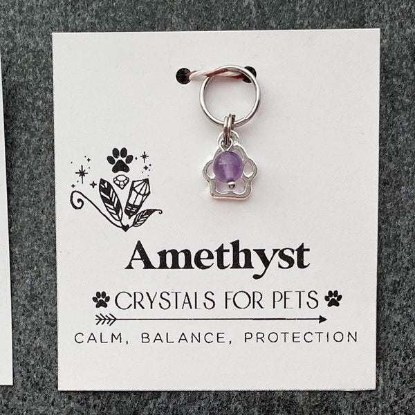 Pet Collar Charm Crystals for Pets Dog or Cat Collar Accessories Dog Cat Gift - Natural Crystal Gemstone - Handmade Jewelry