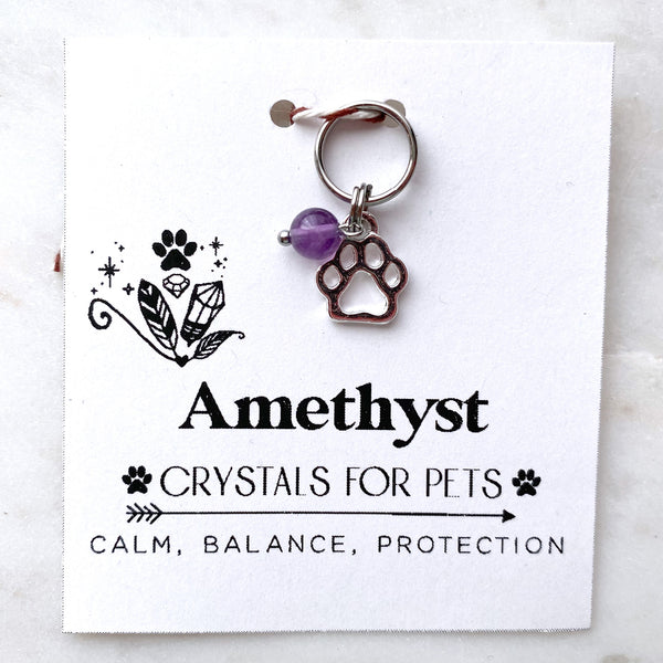 Pet Collar Charm Crystals for Pets Dog or Cat Collar Accessories Dog Cat Gift - Natural Crystal Gemstone - Handmade Jewelry