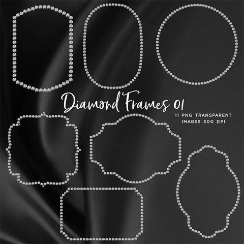 Diamond Frames 1 Clip Art gemstone - 11 PNG Transparent Images High Resolution - Instant Download Digital Clipart