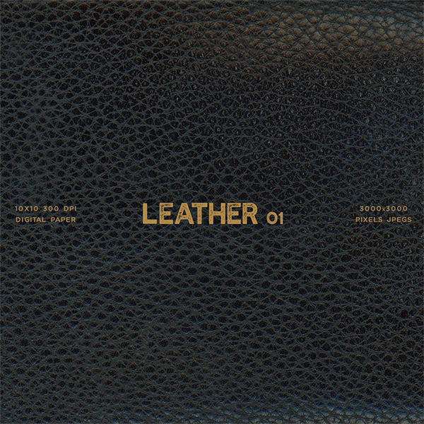 Leather 01 Black - From Real Leather Digital Paper for Text, Objects, Backgrounds Texture - Instant Download Digital Clip art