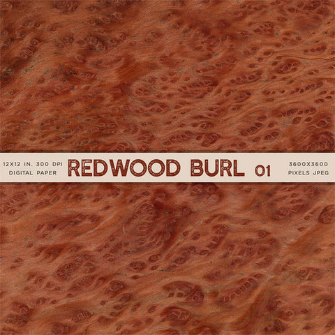 Wood Redwood Burl 01 - From Real Natural Wood Digital Paper for Text, Objects, Backgrounds Texture - Instant Download Digital Clip art