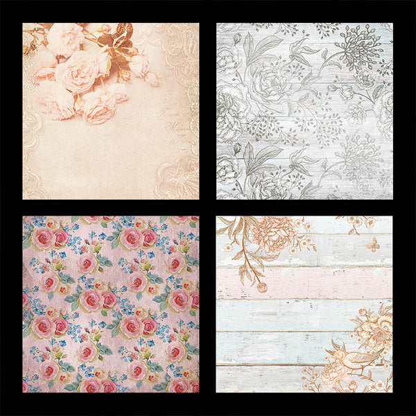 Shabby Chic Backgrounds 1 - 10 Backgrounds Flower Patterns High Resolution Images - Instant Download Digital Clip art