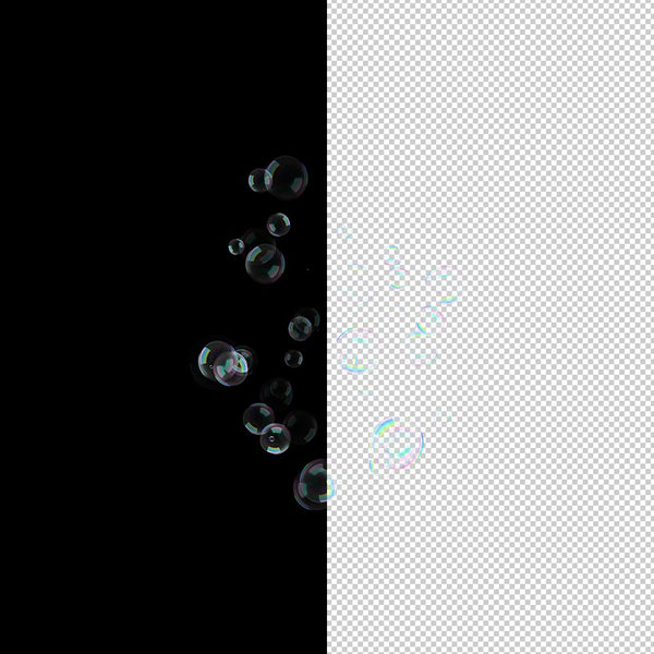 Bubbles 001 Group A - 12 PNG Transparent Overlays High Resolution Compositions - Instant Download Digital Clip art
