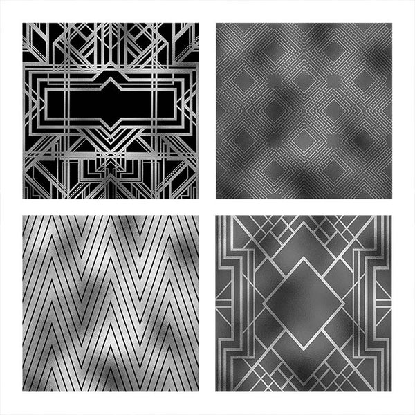 Art Deco White, Black & Grey Backgrounds Vol 2 - 16 High Resolution Images - Instant Download Digital Clip art