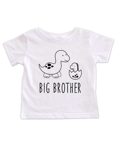 Big Brother Dinosaur with Baby Dinosaur - Baby Onesie Bodysuit Infant & Toddler Soft Fine Jersey Shirt