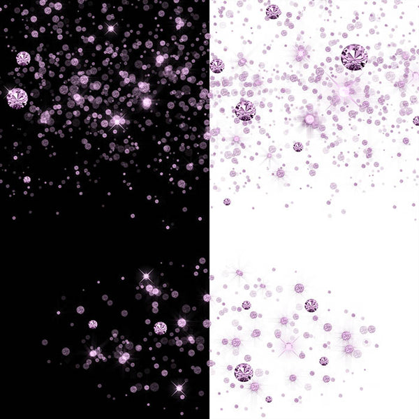 Dusty Lilac Round Glitter Dust & Diamonds 01 - sparkly 8 PNG Transparent Overlays High Resolution - Instant Download Digital Clip art
