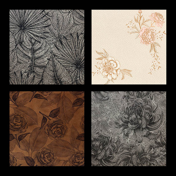 Leather & Flowers 1 Backgrounds Texture Digital Paper - 10 High Resolution Images - Instant Download Digital Clip art