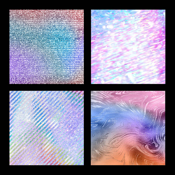 Luxury Iridescent Backgrounds 3 Foil Metallic Backgrounds - 14 High Resolution Images - Instant Download Digital Clip art