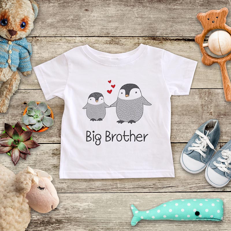 Big Brother Penguins - Infant & Toddler Super Soft Fine Jersey Shirt or Baby Onesie