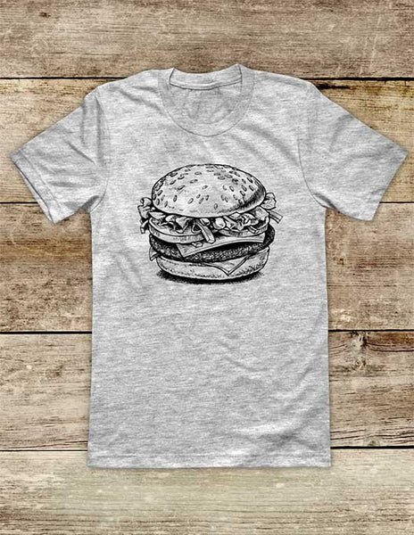 Cheeseburger Burger funny food foodie Soft Unisex Men or Women Short Sleeve Jersey Tee Shirt