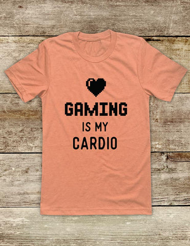 Gaming Is My Cardio - funny Video Game fitness shirt Soft Unisex Men or Women Short Sleeve Jersey Tee Shirt