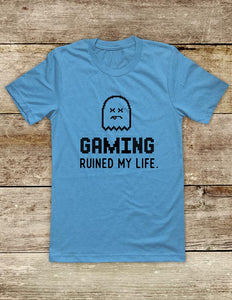 Gaming Ruined My Life. - funny Video Game Soft Unisex Men or Women Short Sleeve Jersey Tee Shirt