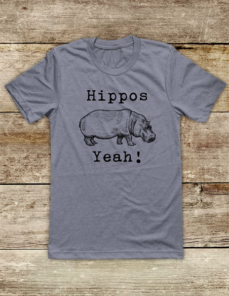 Hippos Yeah! Hippopotamus Animal Zoo Trip Soft Unisex Men or Women Short Sleeve Jersey Tee Shirt