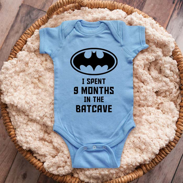 I spent 9 months in the Batcave Batman parody - funny baby onesie Infant Toddler Shirt
