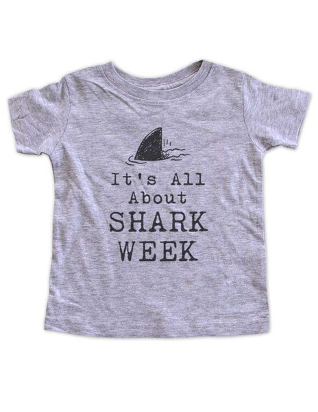 It's All About Shark Week baby onesie shirt - Infant & Toddler Kids Youth Soft Fine Jersey Shirt