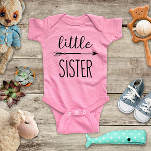 little Sister hipster arrow boho baby onesie Infant & Toddler Soft Shirt baby birth pregnancy announcement matches Big Sister Shirt
