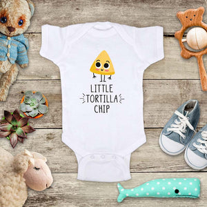 Little Tortilla Chip - Funny Mexican food Baby Onesie Bodysuit Infant & Toddler Soft Fine Jersey Shirt - Baby Shower Gift