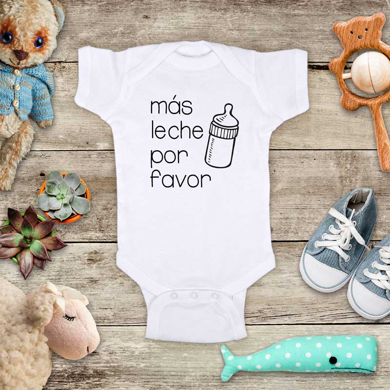 Mas Leche Por favor - funny onesie spanish more milk please - cute kids baby onesie shirt - Infant & Toddler Youth Soft Fine Jersey Shirt