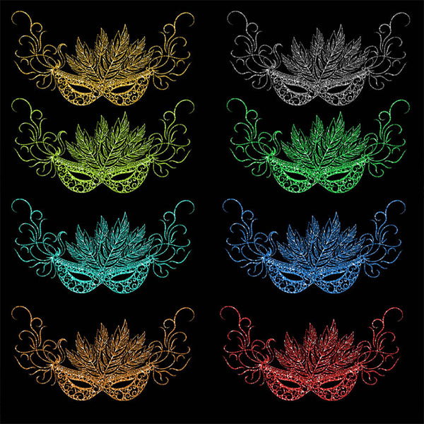 Masquerade Glitter - Decorative Mask PNG Transparent Images - Instant Download Digital Clip art