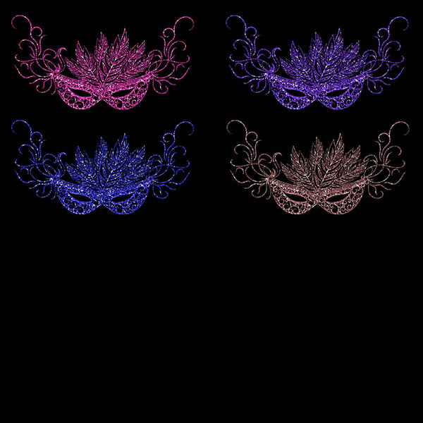 Masquerade Glitter - Decorative Mask PNG Transparent Images - Instant Download Digital Clip art