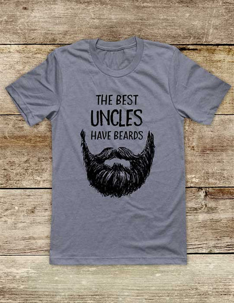 The Best Uncles Have Beards - funny Soft Unisex Men or Women Short Sleeve Jersey Tee Shirt